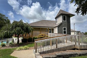 A house with a white fence